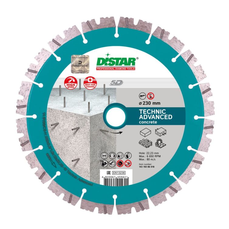 Tarcza diamentowa Distar Technic Advanced do betonu 125mm