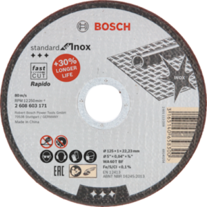 BOSCH TARCZA KORUNDOWA do cięcia stali 125/1,0mm
