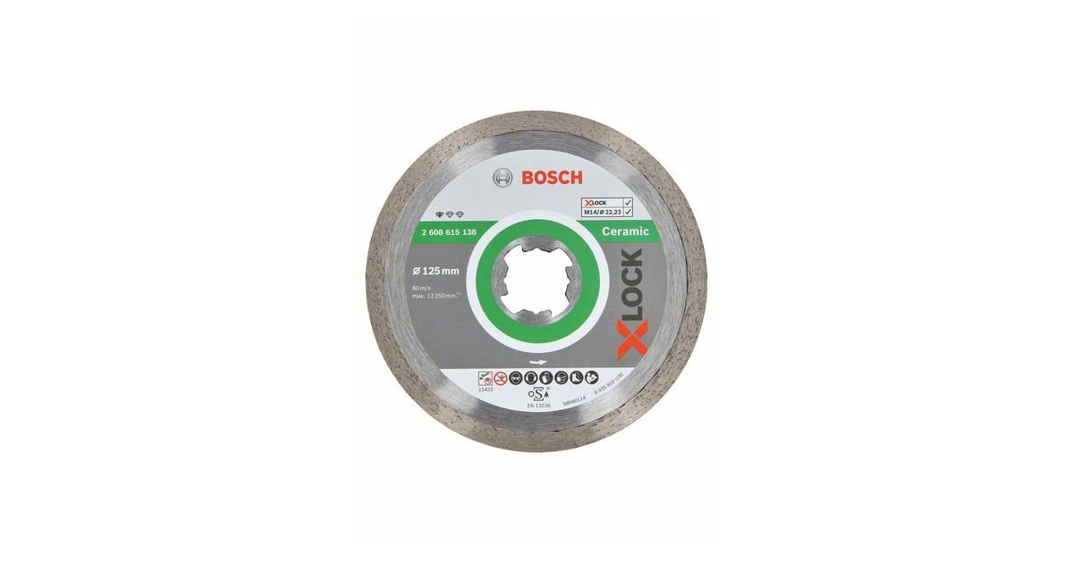 BOSCH DIAMENTOWA TARCZA STANDARD FOR CERAMIC X-LOCK 125X22,23X1,6X7