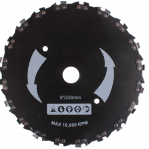 Tarcza tnąca z łańcuchem do kosy do krzewów drzew zarośli kniei