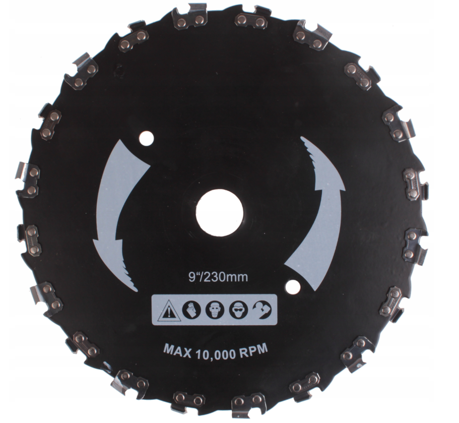 Tarcza tnąca z łańcuchem do kosy 230 mm