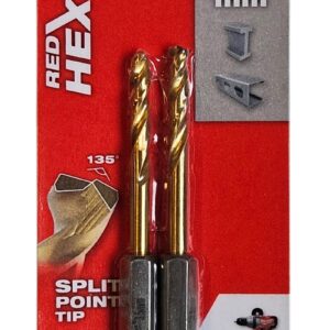 Wiertła do metalu tytanowe HEX 3,5 mm 2 szt. Milwaukee HSS-G TiN