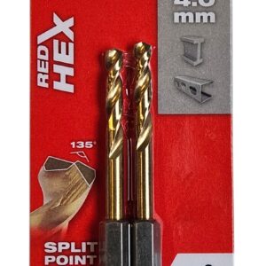 Wiertła do metalu tytanowe HEX 3,5 mm 2 szt. Milwaukee HSS-G TiN