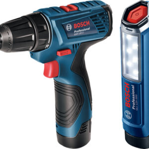 Zestaw Bosch Professional GSR 120-LI z lampą LED GLI 12V-300